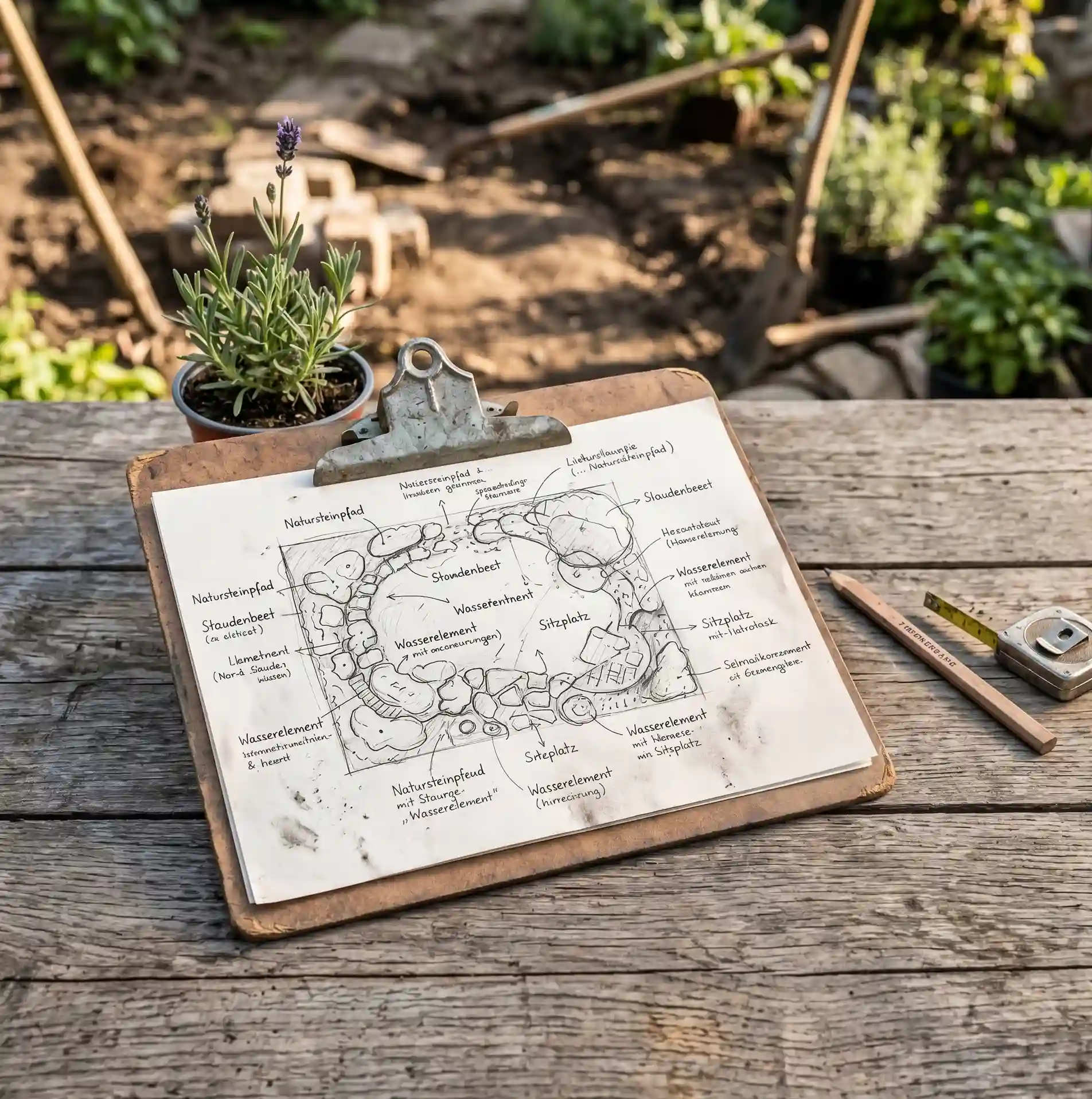 Gartengestaltung und Gartenplanung – neu angelegter Garten